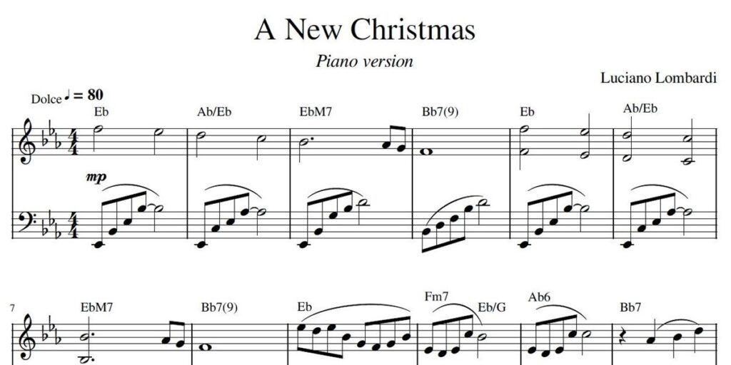 A New Christmas - piano score